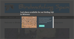 Desktop Screenshot of birdwatchingspain.net